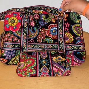 Vera Bradley handbag with matching wallet.